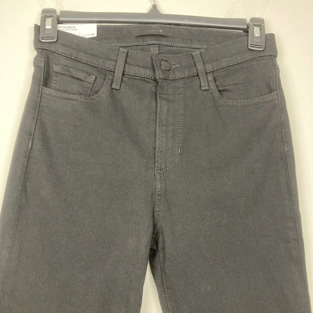 Joe's Jeans The Charlie High Rise Skinny‎ Ankle Black Coated Jeans Size 29